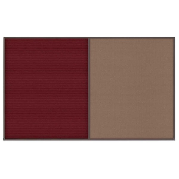 Triple Door Radius Corkboard, 96"x48", Hea